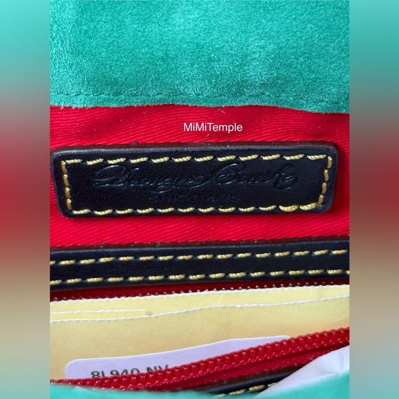 Dooney & Bourke Large Navy Florentine Satchel with Red Accents - Picture 5 of 5